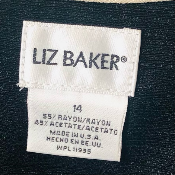 Liz Baker Women’s Black, Tan, Leopard Print and White Jacket Top Size 14 - Picture 9 of 10